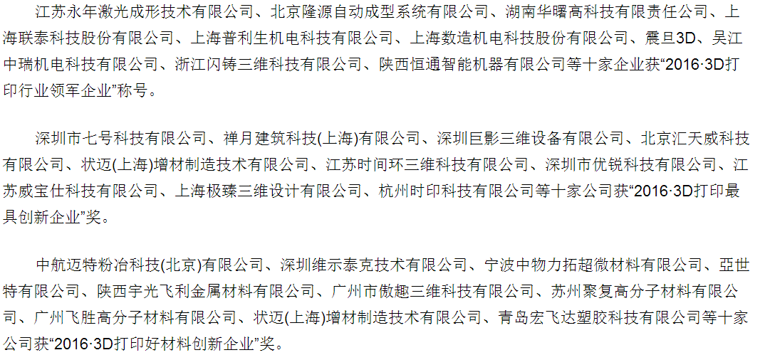 第二屆3D打印產業大會暨首屆SAMA國際論壇召開